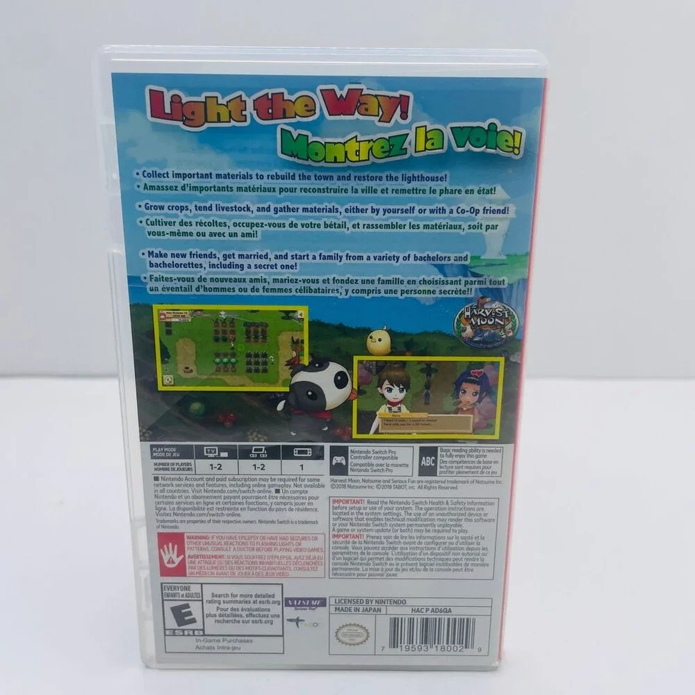 Harvest Moon: Light of Hope Special Edition (Nintendo Switch, 2018) No Manual
